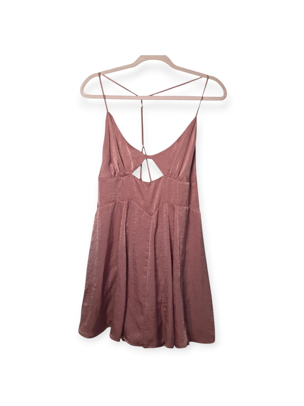 Women's Free People Good Catch Mini Slip Dress in rose, size large